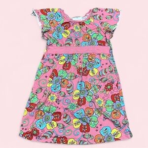 🌸 Hanna Andersson Pink Floral Paisley Dress | Size 120 (US 6/7)